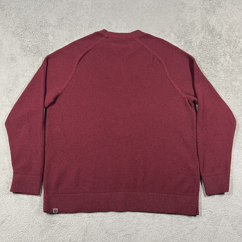 Lululemon Textured Knit Crewneck Sweater Mens XL Burgundy Sweatshirt - Picture 7 of 10